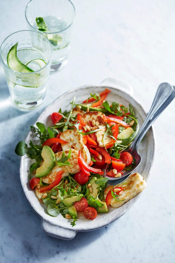 Halloumi and Red Pepper Salad