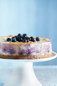 Blueberry New York-style cheesecake