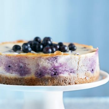 Blueberry New York-style cheesecake